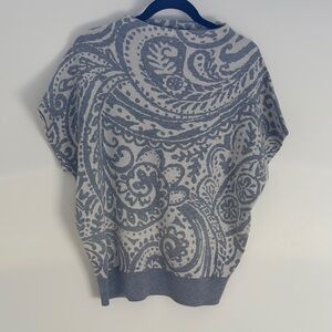 Cynthia Rowley Gray Paisley Women's sweater Top